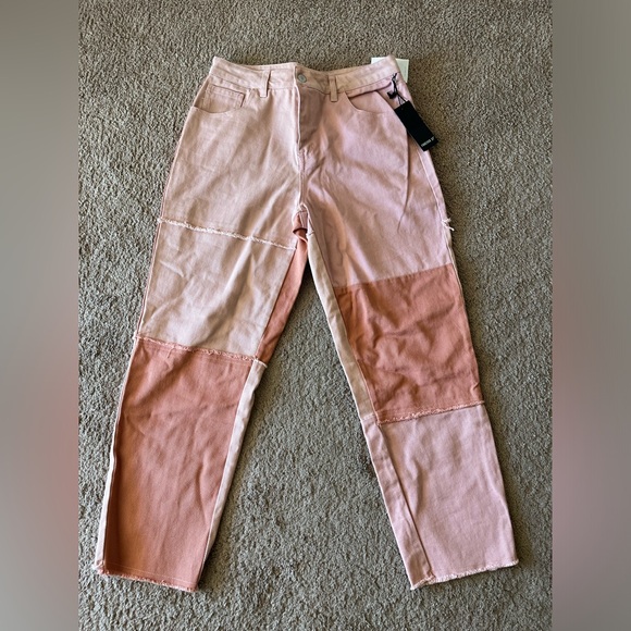 New Forever 21 Twill Colorblock Straight Leg Pants - Picture 4 of 8